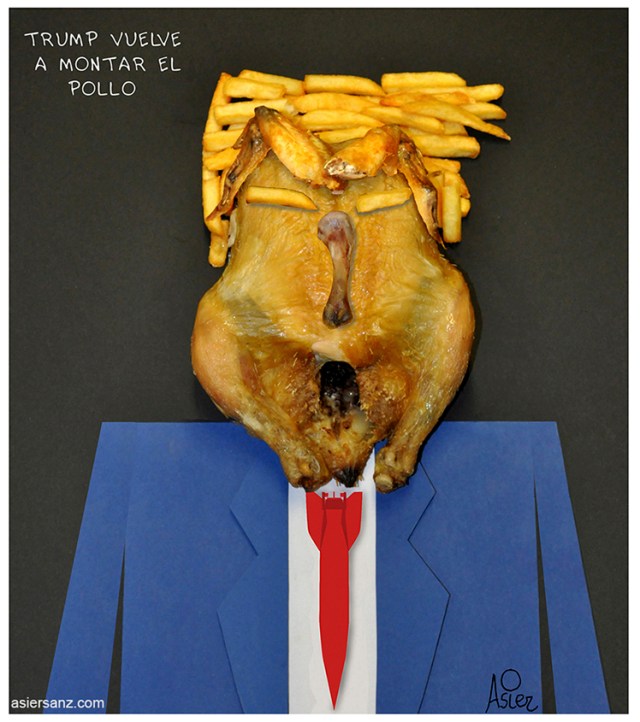 Trump monta el pollo insta